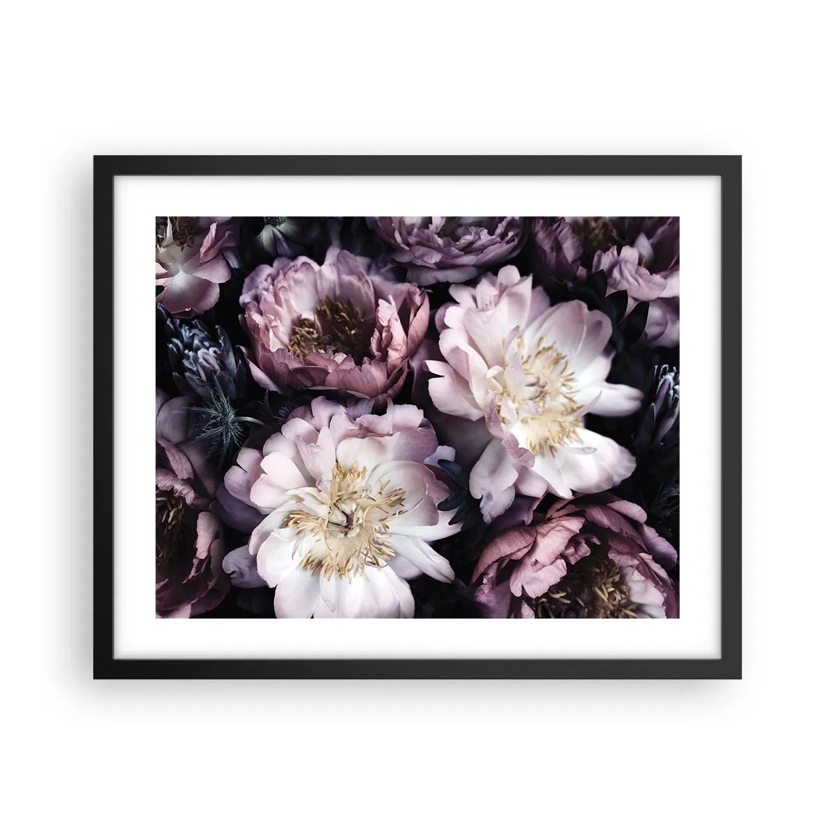 Plakat w czarnej ramie - Bukiet w dawnym stylu - 50x40 cm