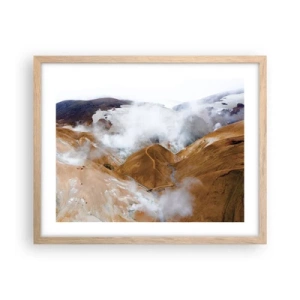 Plakat w ramie jasny dąb - Surowa uroda Islandii - 50x40 cm