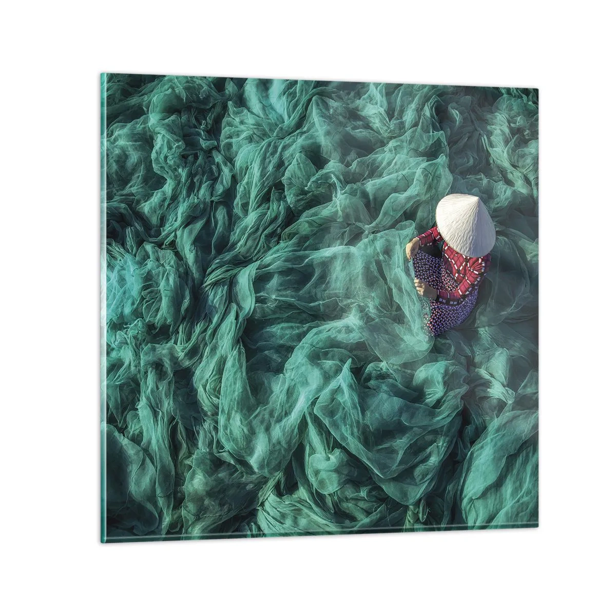 Obraz na szkle - W morzu sieci - 70x70 cm