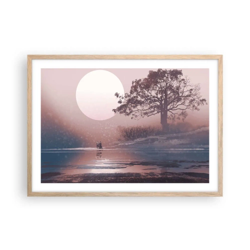 Plakat w ramie jasny dąb - Nocne dziwy - 70x50 cm