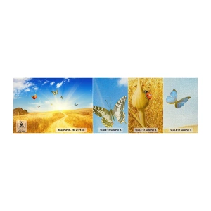 Fototapeta Próbka Premium Canvas - I jak tu nie kochać lata? - Krajobraz, Motyle, Natura - 100x30 cm