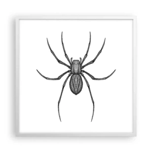 Plakat w białej ramie - Niepokojąca precyzja - 60x60 cm