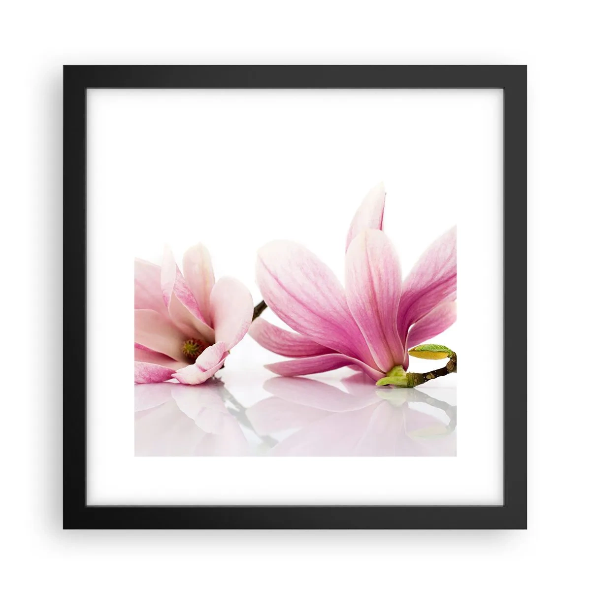 Plakat w czarnej ramie - Delikatne jak powiew wiosny - 30x30 cm