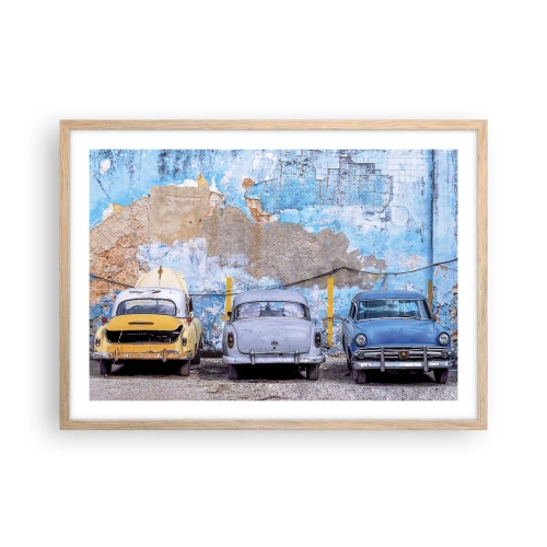 Plakat w ramie jasny dąb - Spotkanie weteranów - 70x50 cm