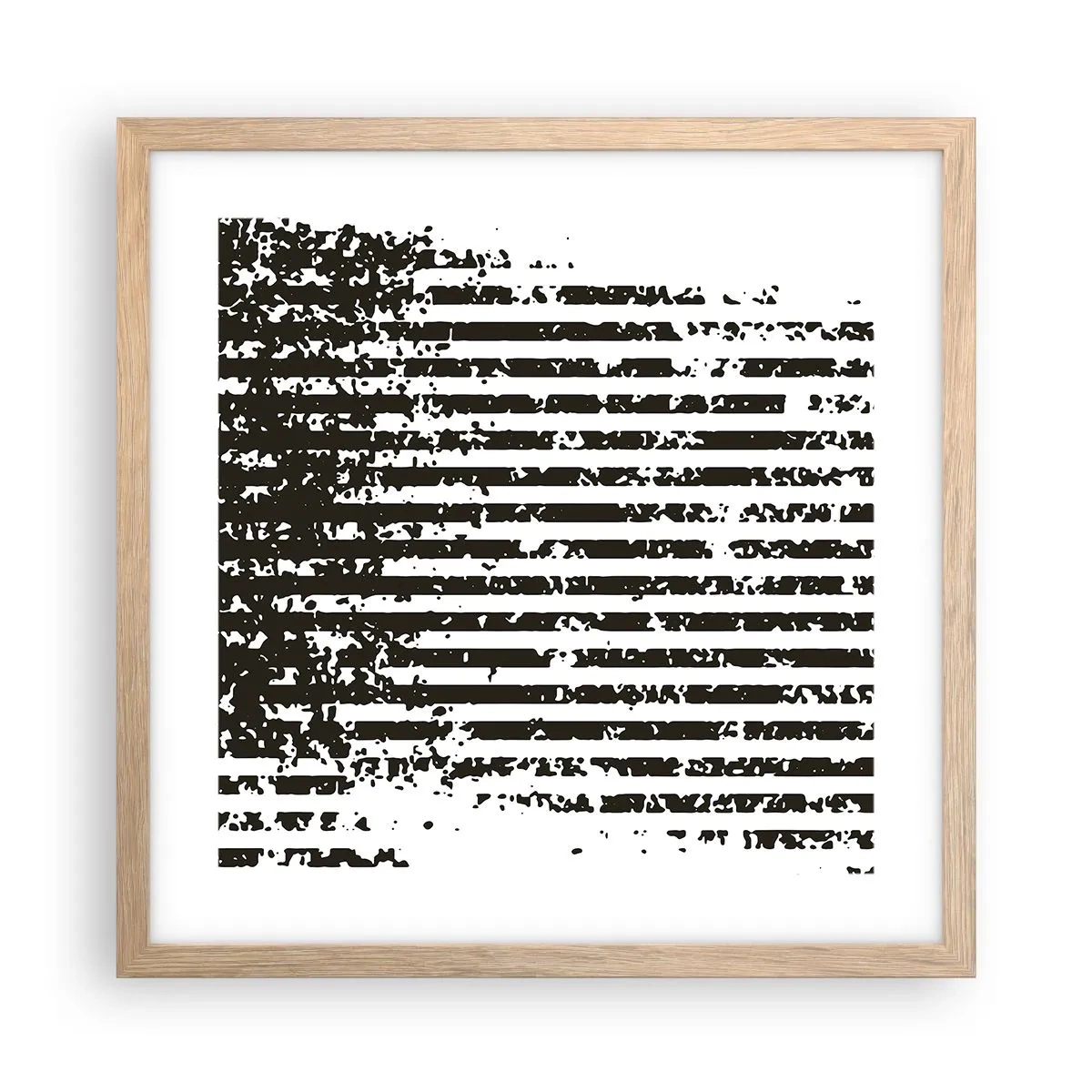 Plakat w ramie jasny dąb - Rytm i szum - 40x40 cm