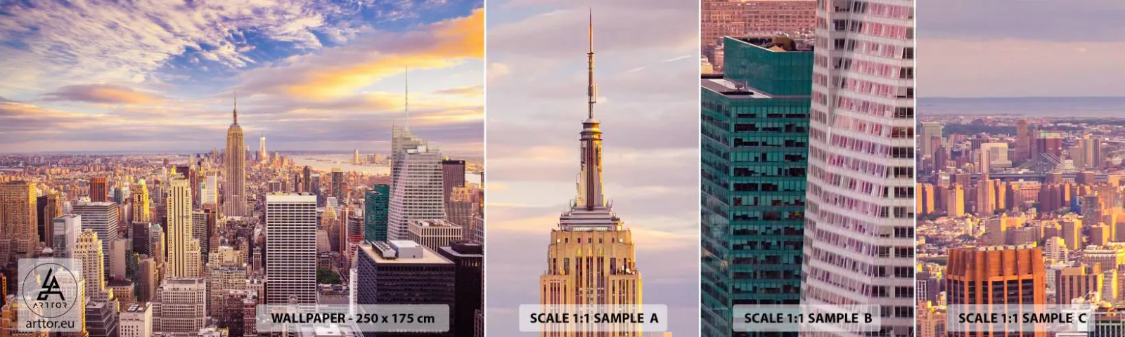 Fototapeta Próbka Samoprzylepna Deluxe Sticker - Sięgnąć samych chmur - Miasto, Nowy Jork, Architektura - 100x30 cm