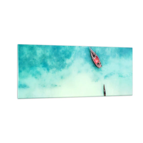 Obraz na szkle - Bo na plażach Zanzibaru, kiedy nadmiar wód… - 100x40 cm