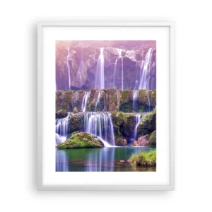 Plakat w białej ramie - Schody do nieba - 40x50 cm