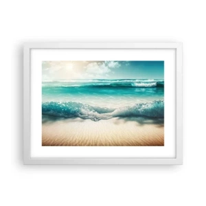 Plakat w białej ramie - Spokój oceanu - 40x30 cm