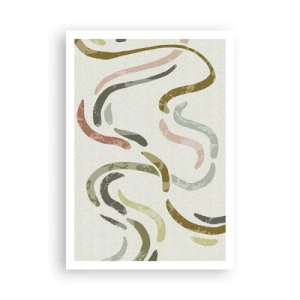 Plakat - Radosny taniec abstrakcji - 70x100 cm