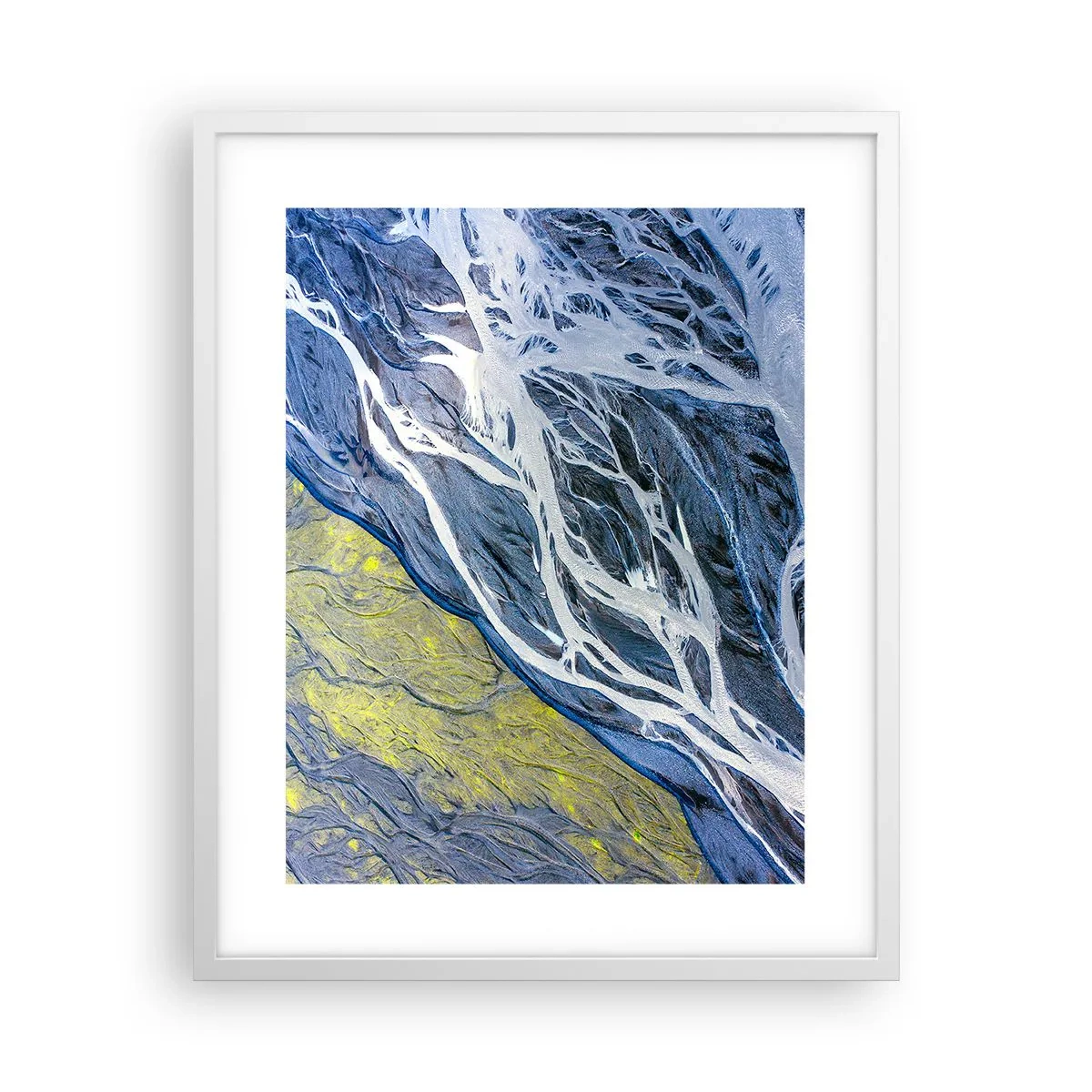 Plakat w białej ramie - Naskalne malowidła natury - 40x50 cm