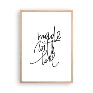 Plakat w ramie jasny dąb - Najlepsza marka - 50x70 cm