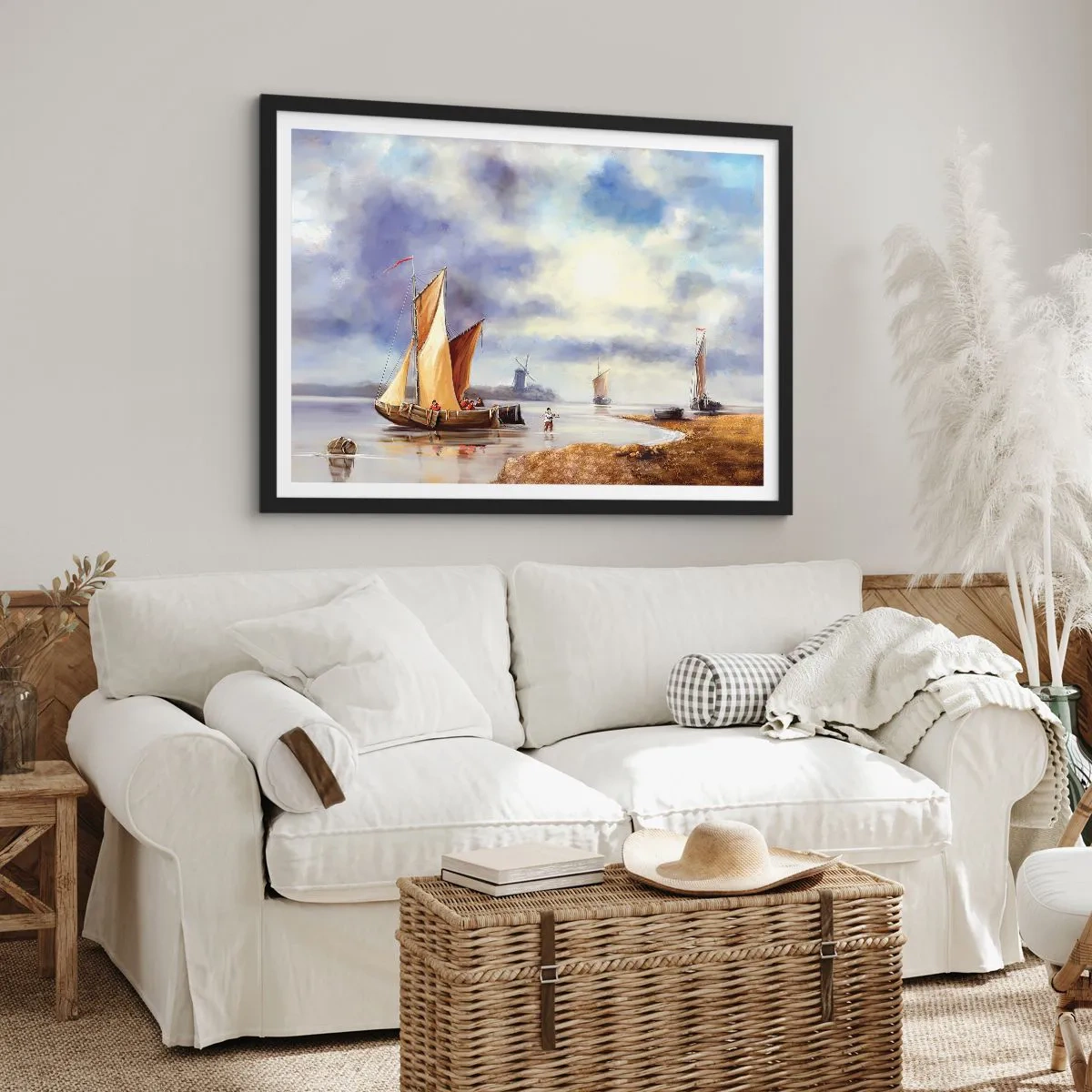 Plakat w czarnej ramie - Powrót żeglarzy - 40x30 cm