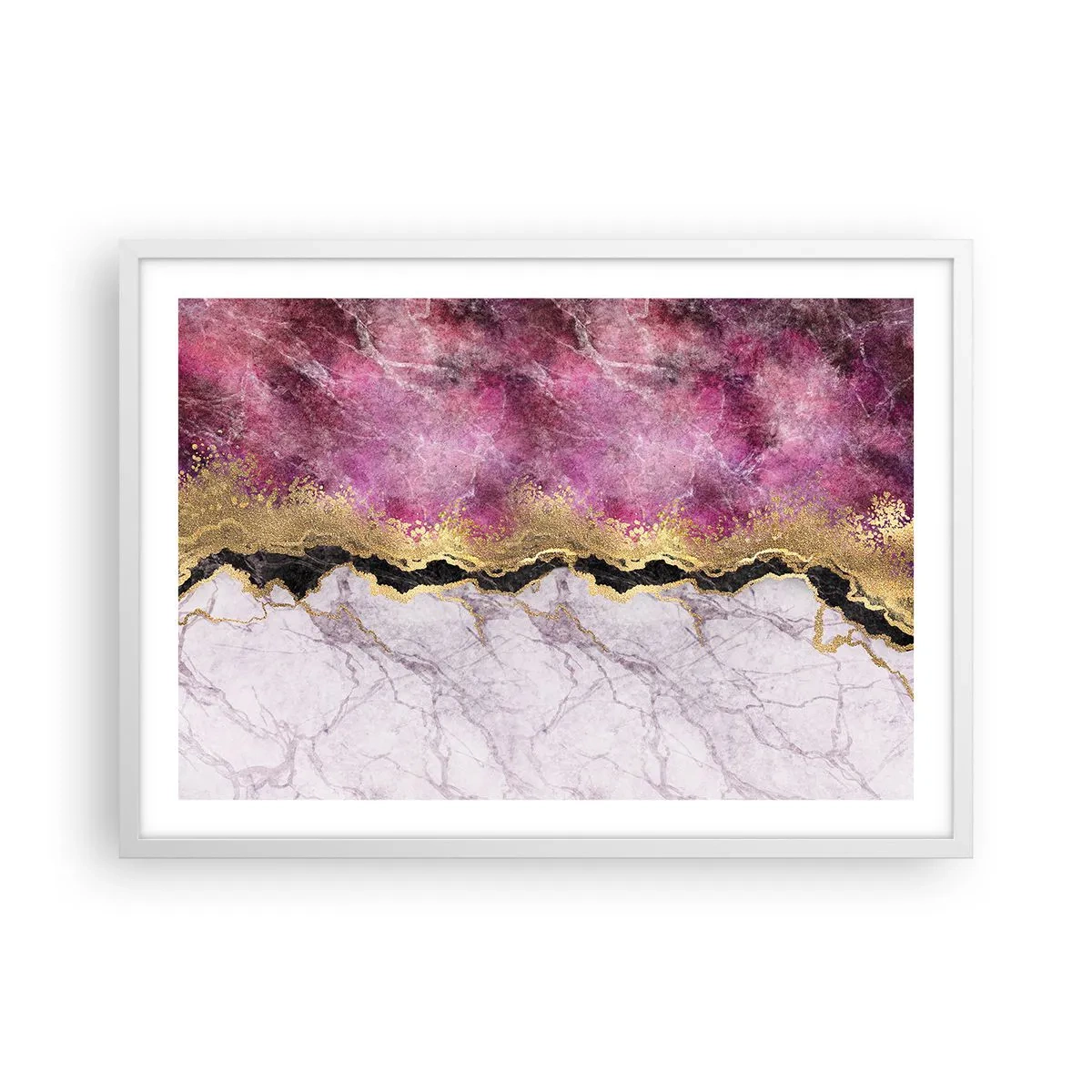 Plakat w białej ramie - Na granicy - 70x50 cm