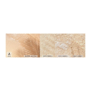 Fototapeta Próbka Premium Canvas - Cień gorącego lata - Abstrakcja, Piasek Na Plaży, Liście - 100x30 cm