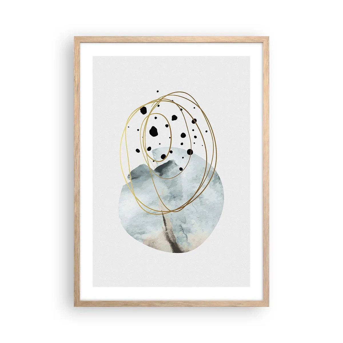 Plakat w ramie jasny dąb - W objęciach przestrzeni - 50x70 cm