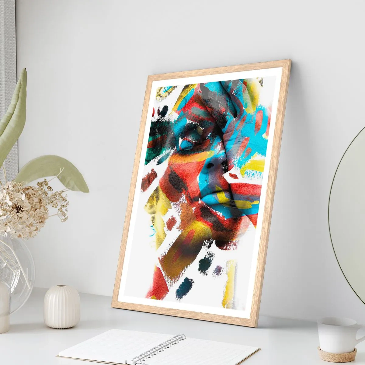 Plakat w ramie jasny dąb - Barwna osobowość - 40x50 cm