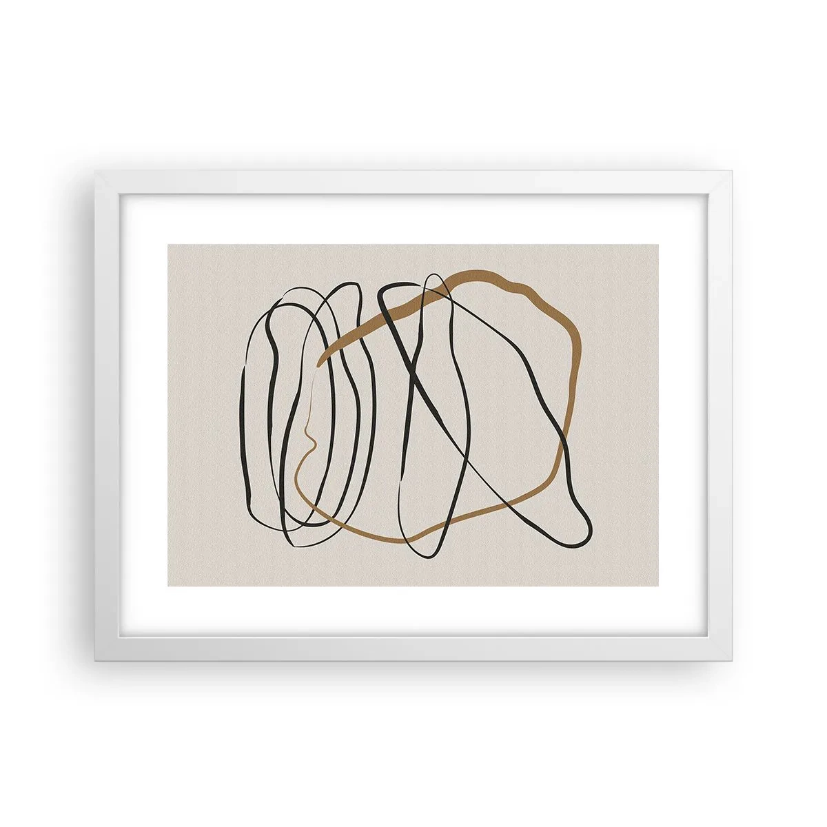 Plakat w białej ramie - Kompozycja – taniec opętaniec - 40x30 cm