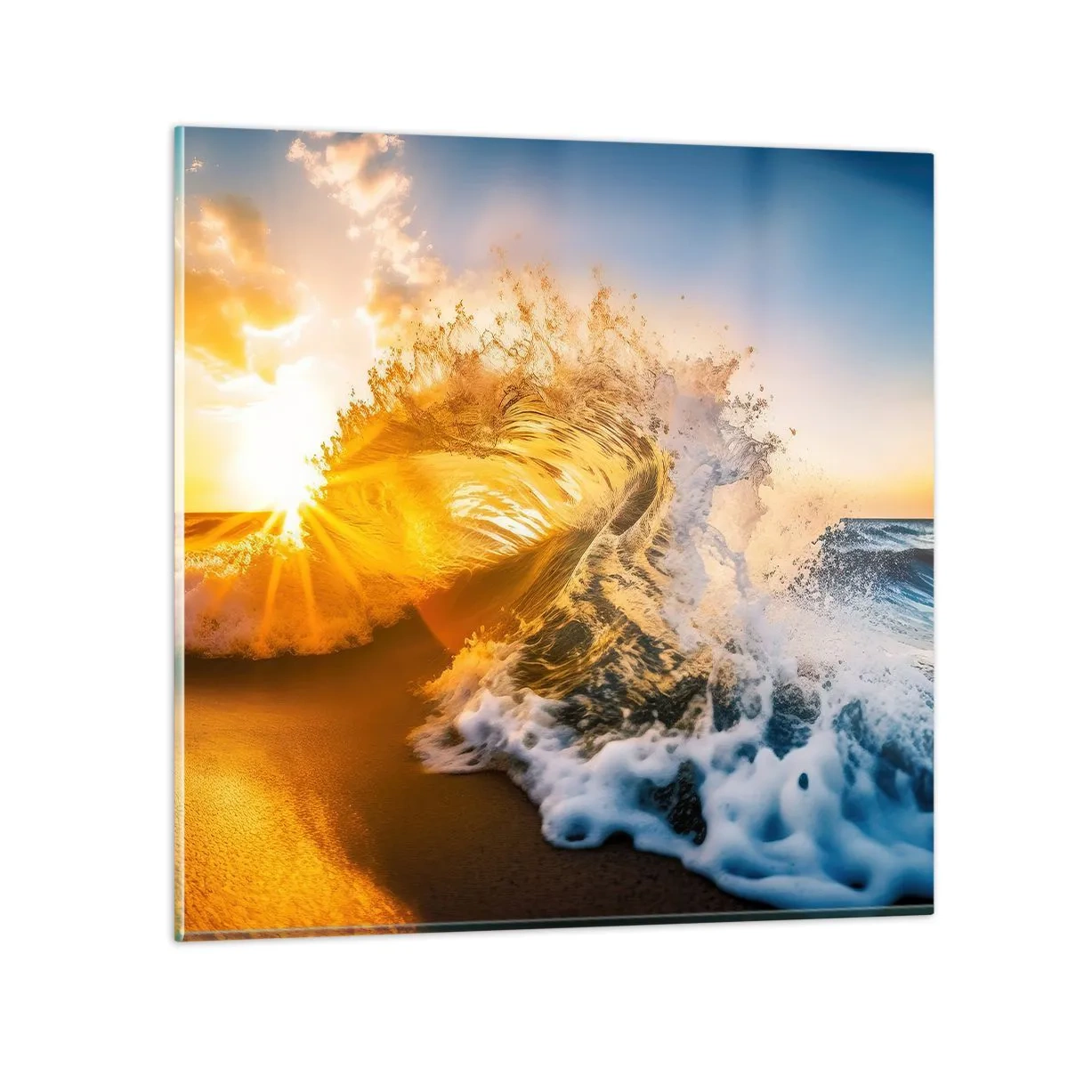 Obraz na szkle - Zabawa na piasku - 30x30 cm