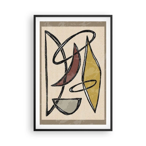Plakat w czarnej ramie - Piony i poziomy - 61x91 cm