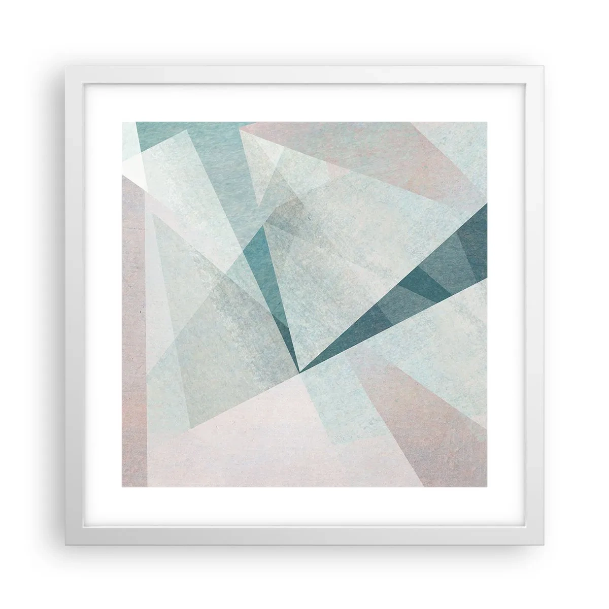 Plakat w białej ramie - Spokojnie choć dynamicznie - 40x40 cm