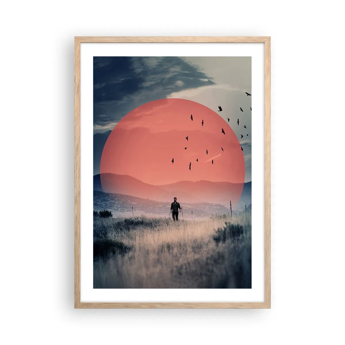 Plakat w ramie jasny dąb - W swoich żywiołach - 50x70 cm