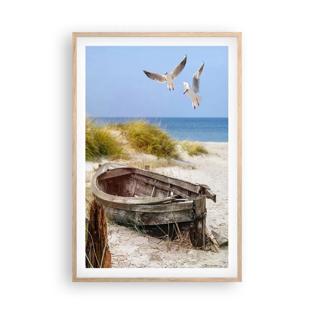 Plakat w ramie jasny dąb - Skąpane wiatrem - 61x91 cm