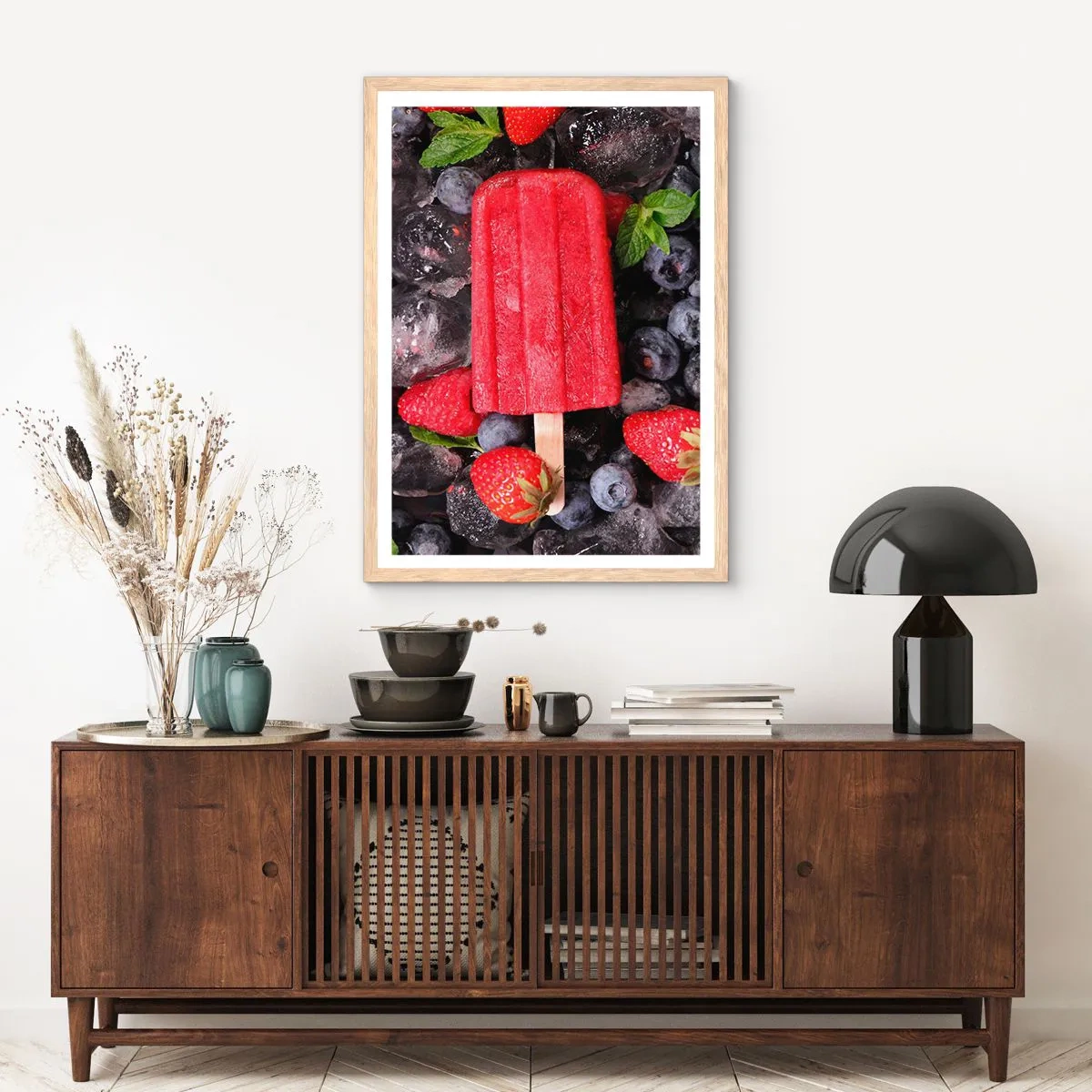 Plakat w ramie jasny dąb - Smak gorącego lata - 70x100 cm