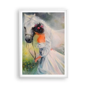 Plakat w białej ramie - Jak z pięknego snu - 70x100 cm