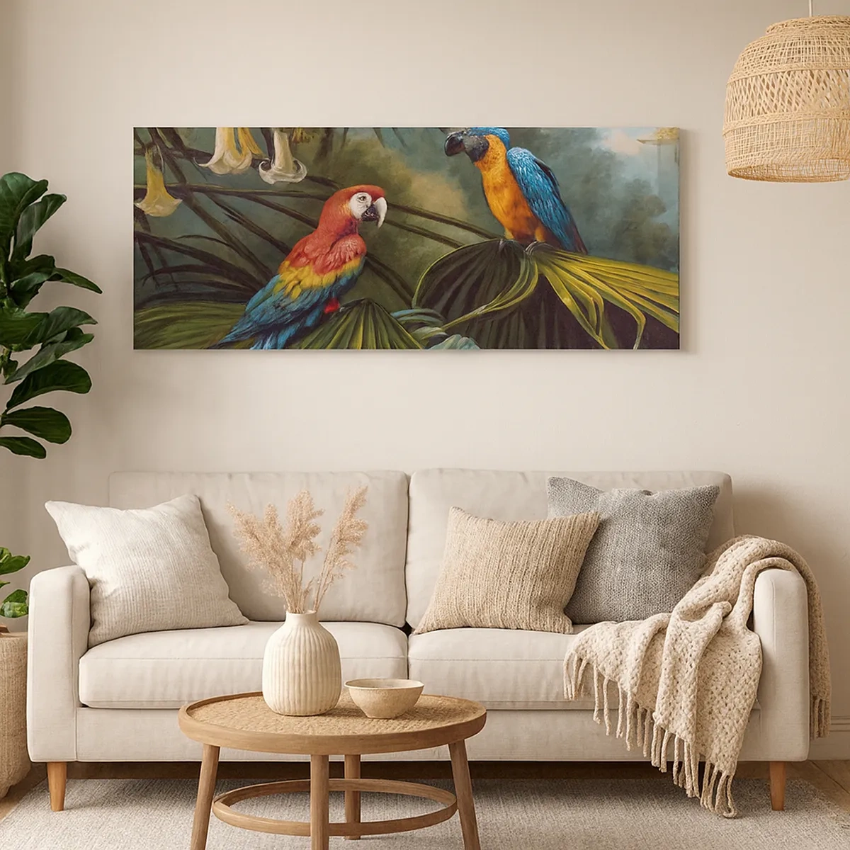 Obraz na płótnie - Romantyzm w tropikach - 30x30 cm