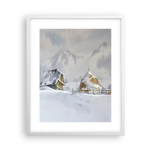 Plakat w białej ramie - W śnieżnej kotlinie - 40x50 cm