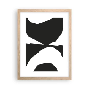 Plakat w ramie jasny dąb - Pozytyw -negatyw - 30x40 cm