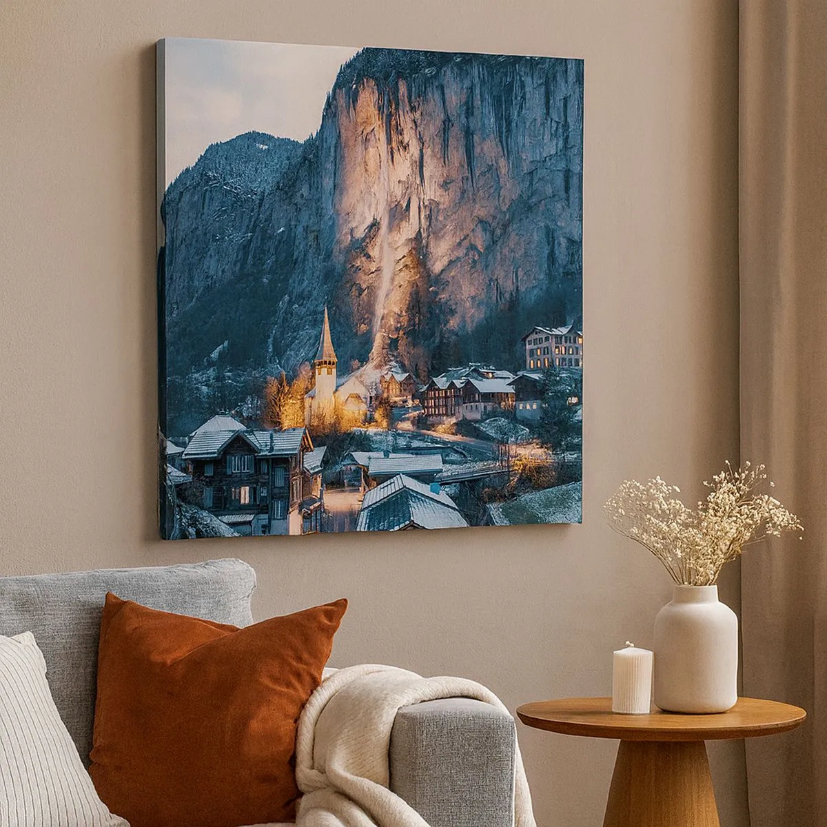 Obraz na płótnie - Świetlisty duch zimy - 30x30 cm