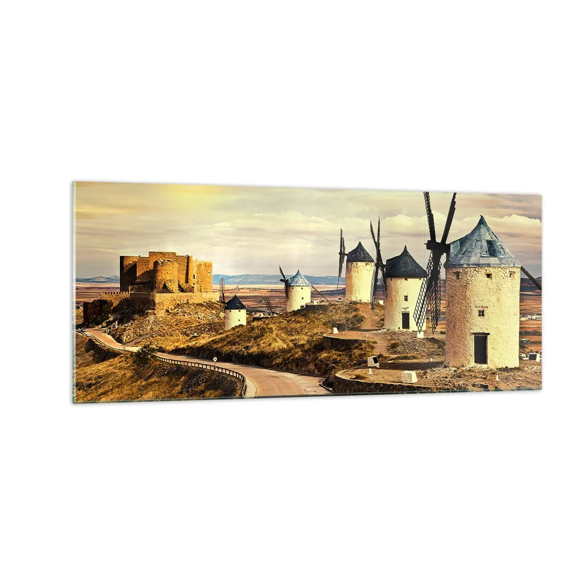 Obraz na szkle - Zaraz pojawi się Don Kichot - 100x40 cm