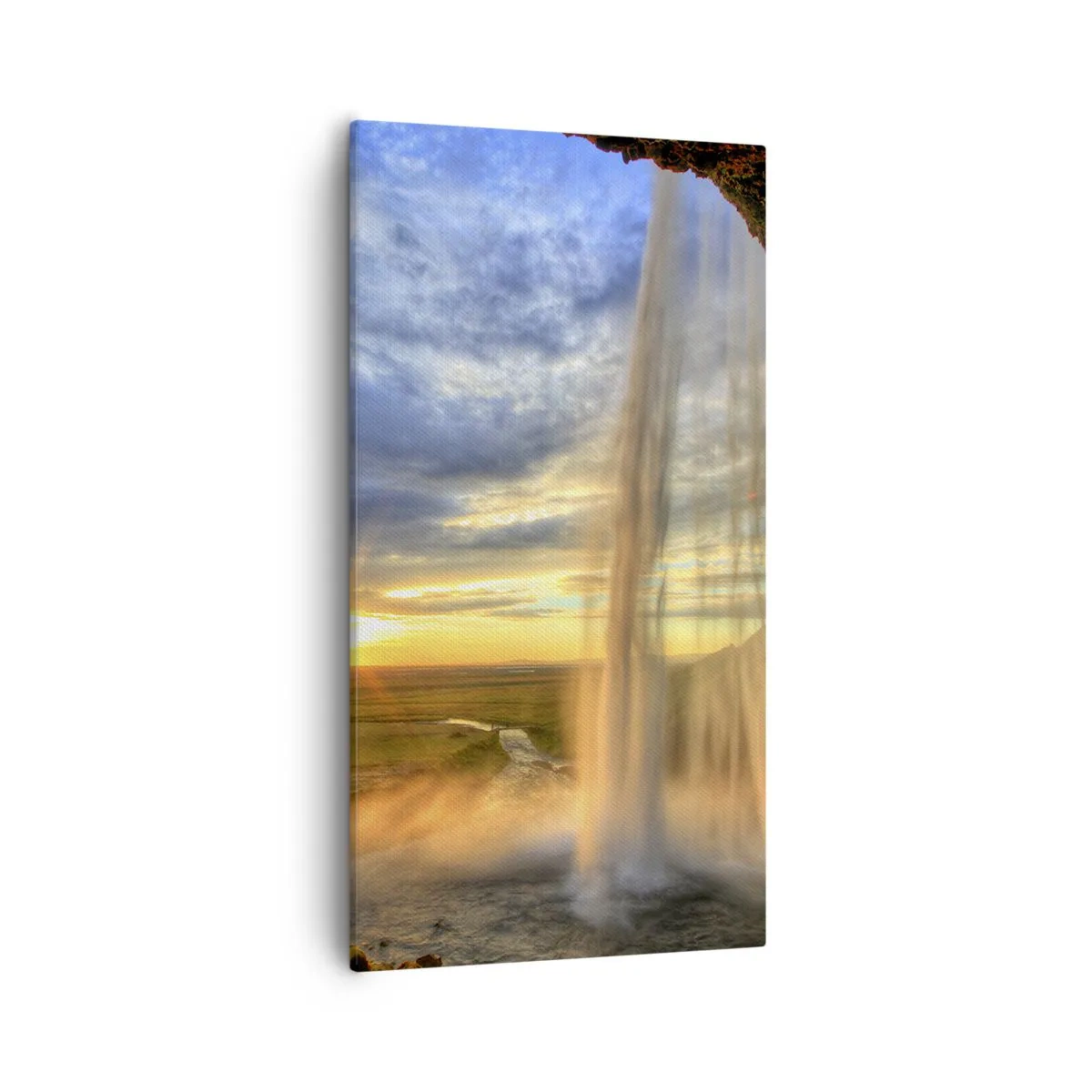 Obraz na płótnie - Świat za zasłoną kropel - 55x100 cm