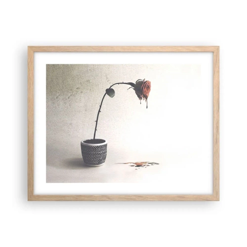 Plakat w ramie jasny dąb - Rosa dolorosa - 50x40 cm