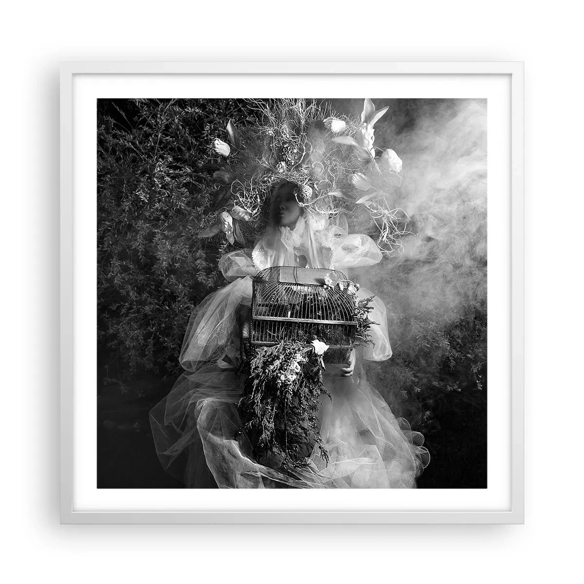 Plakat w białej ramie - Sama Matka – Natura - 60x60 cm
