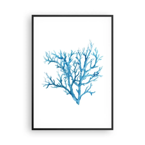 Plakat w czarnej ramie - Morski filigran - 70x100 cm