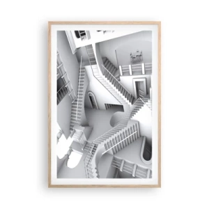 Plakat w ramie jasny dąb - Paradoksy przestrzeni - 61x91 cm