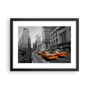 Plakat w czarnej ramie - Słońca wielkiego miasta - 40x30 cm