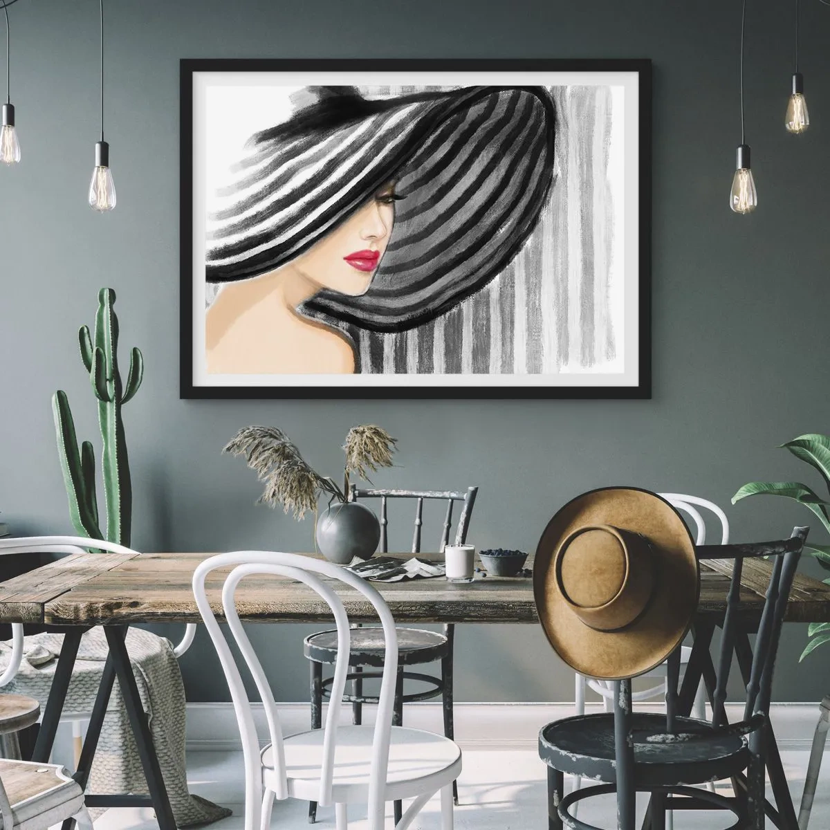 Plakat w czarnej ramie - Gdzie ciebie szukać? - 50x40 cm