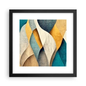 Plakat w czarnej ramie - Rytm i falowanie - 30x30 cm