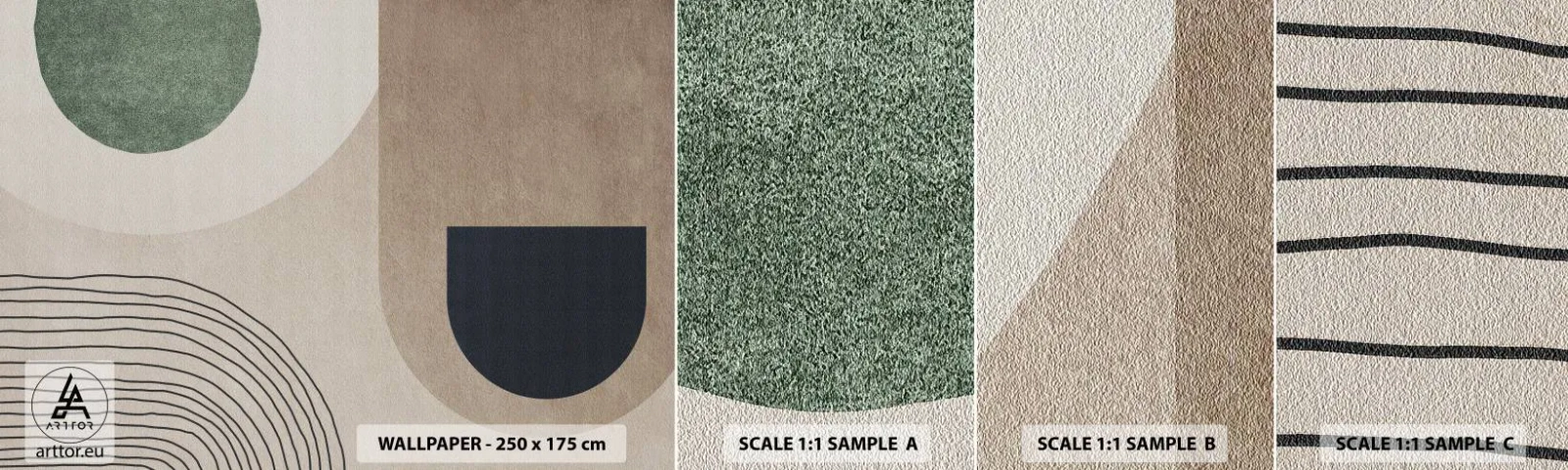 Fototapeta Próbka Samoprzylepna Deluxe Sticker - Łagodność owalu - Minimalizm, Sztuka, Abstrakcja - 100x30 cm