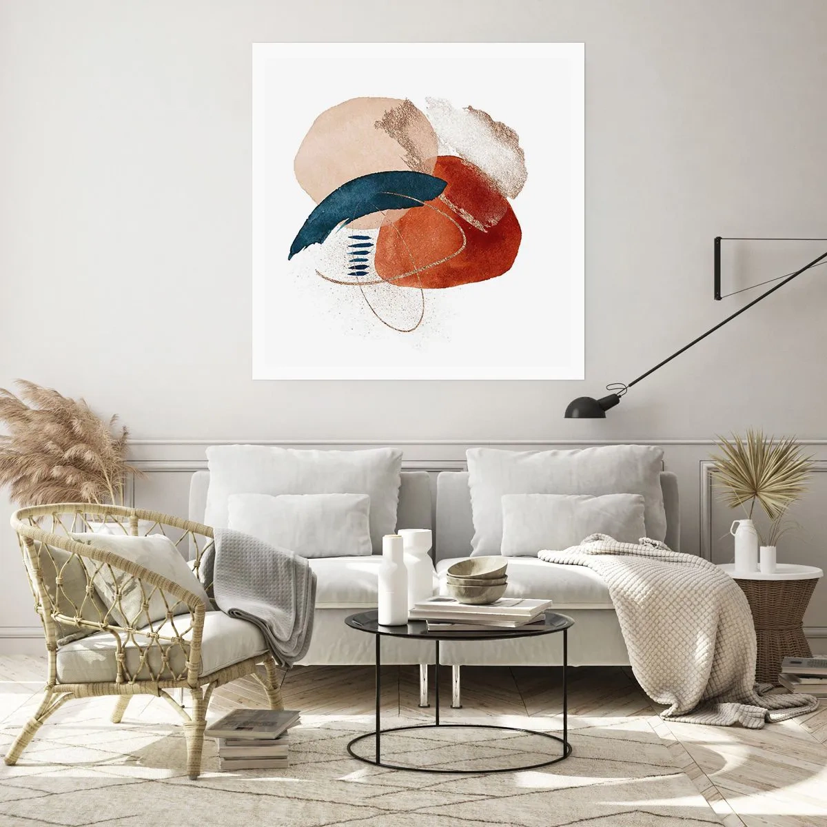 Plakat - Owalna kompozycja - 40x40 cm