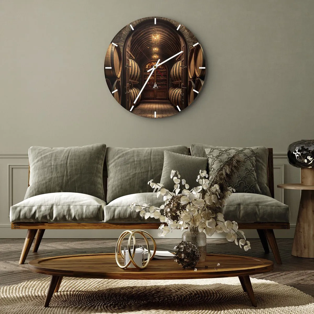 Zegar ścienny - Klimatyczna piwnica - 40x40 cm