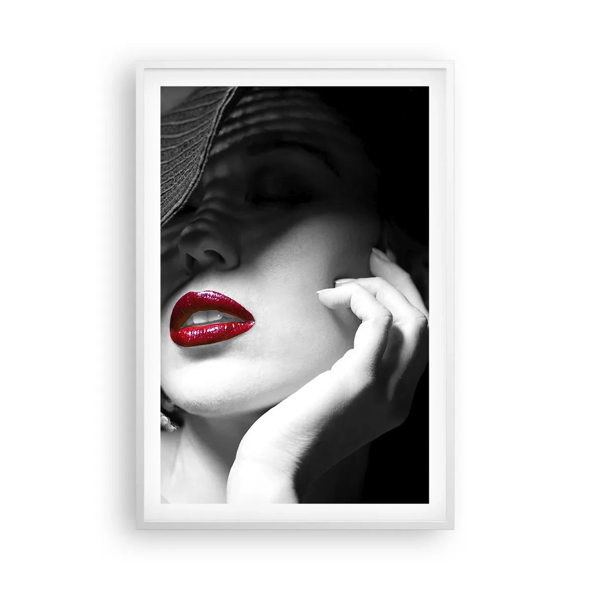 Plakat w białej ramie - Studium w szkarłacie - 61x91 cm