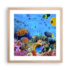 Plakat w ramie jasny dąb - I co my wiemy o życiu... - 40x40 cm