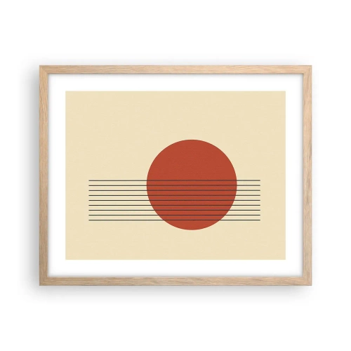 Plakat w ramie jasny dąb - W koło i dalej - 50x40 cm