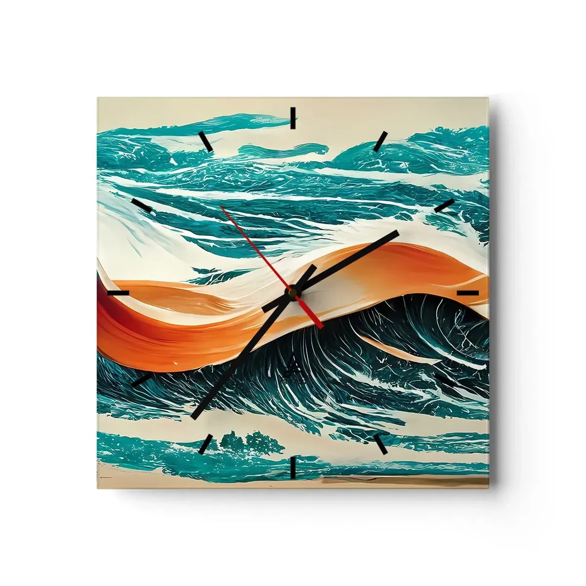Zegar ścienny - Sen surfera - 40x40 cm