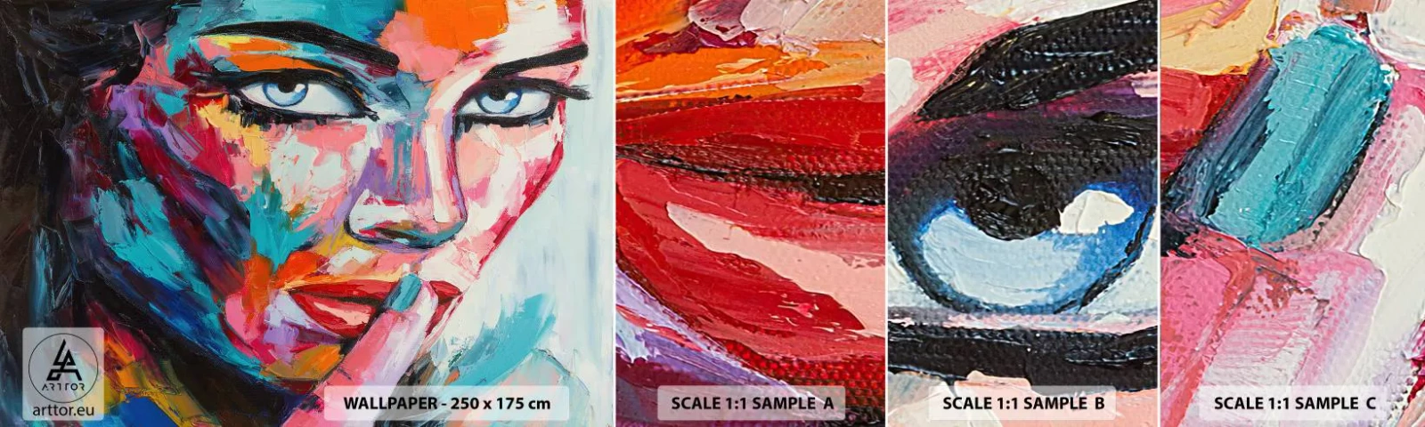 Fototapeta Próbka Samoprzylepna Deluxe Sticker - Nasza pierwsza tajemnica - Portret Kobiety, Twarz, Sztuka - 100x30 cm